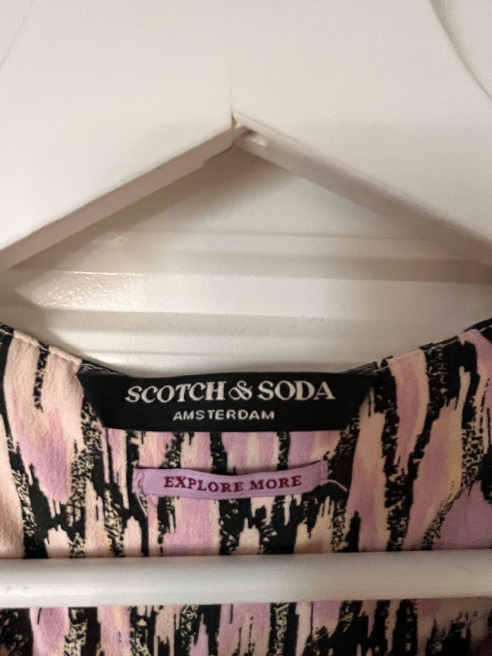 Scotch & Soda Pink and Black Tiered Maxi Dress - Picture 3 of 9